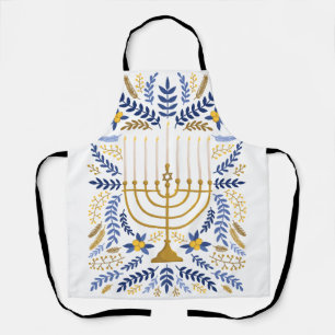 Happy Hanukkah Menorah Apron