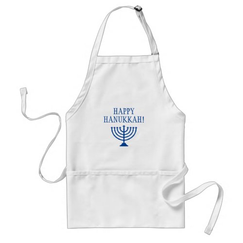 Happy Hanukkah menorah BBQ apron for him or her
