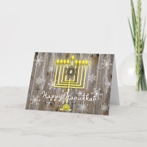 Happy Hanukkah Menorah Card