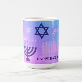 Happy Hanukkah Menorah Coffee Mug