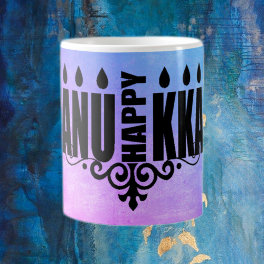 Happy Hanukkah Menorah Coffee Mug