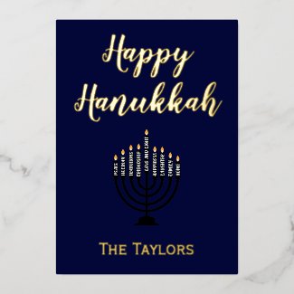 Happy Hanukkah Menorah
