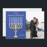 Happy Hanukkah Menorah Holiday Card<br><div class="desc">Happy Hanukkah Menorah design photo holiday card</div>