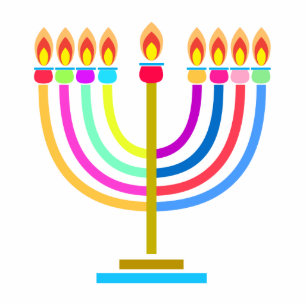 Happy Hanukkah Menorah Holiday Decoration Judaica Cutout