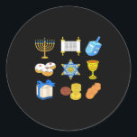 Happy Hanukkah Menorah Jewish Xmas Chanukah Family Classic Round Sticker<br><div class="desc">Happy Hanukkah Menorah Jewish Xmas Chanukah Family Matching</div>