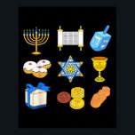 Happy Hanukkah Menorah Jewish Xmas Chanukah Family Poster<br><div class="desc">Happy Hanukkah Menorah Jewish Xmas Chanukah Family Matching</div>
