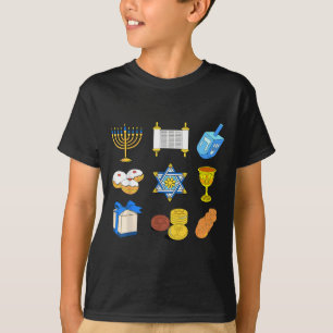 Happy Hanukkah Menorah Jewish Xmas Chanukah Family T-Shirt