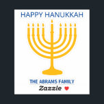 Happy Hanukkah Menorah Kiss-Cut Sticker<br><div class="desc">Happy Hanukkah Menorah Kiss-Cut Stickers.</div>