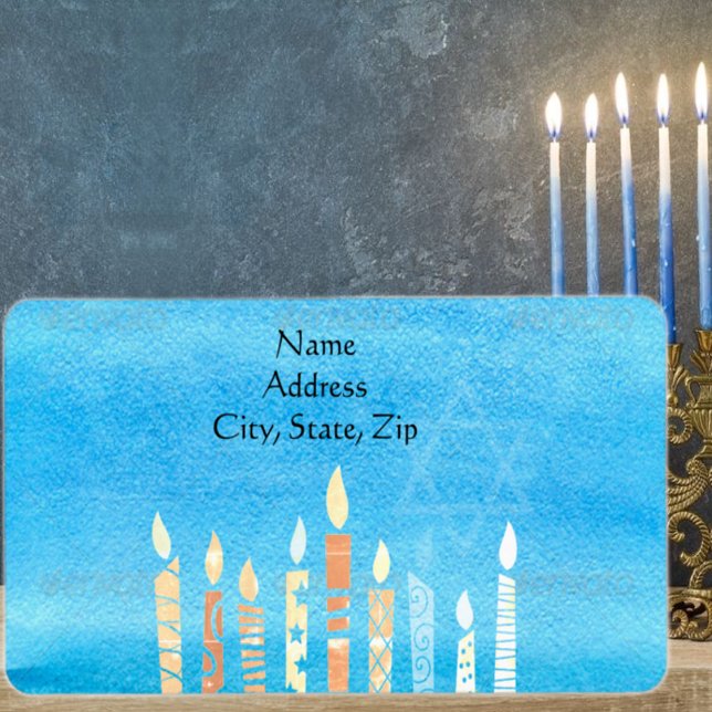 Happy Hanukkah Menorah Label (Creator Uploaded)