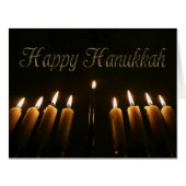 Happy Hanukkah Menorah Lights Candles (Front Horizontal)