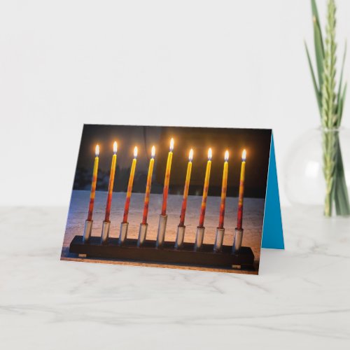 Happy Hanukkah Menorah Miracle Card