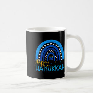 Happy Hanukkah Menorah Rainbow Jewish Gift Women K Coffee Mug