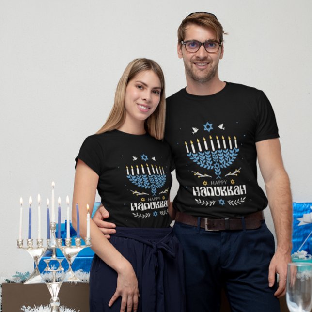 Happy Hanukkah Menorah  T-Shirt (Creator Uploaded)