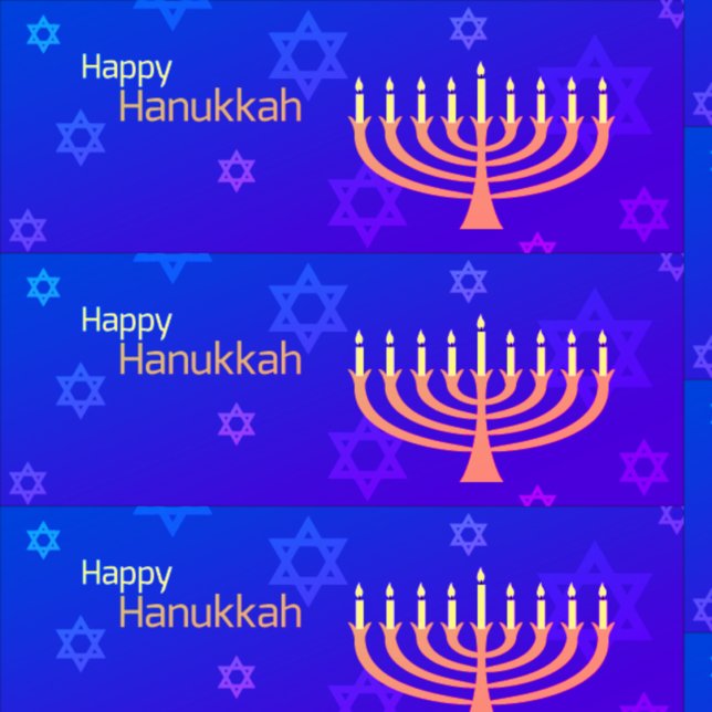 Happy Hanukkah Menorah Wrapping Paper (Creator Uploaded)
