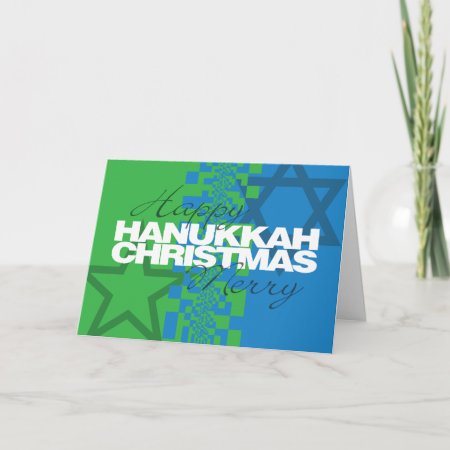 Happy Hanukkah Merry Christmas Card