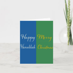 Happy Hanukkah Merry Christmas Dual Holiday Card