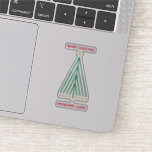 Happy Hanukkah, Merry Christmas Sticker<br><div class="desc">Happy Hanukkah,  Merry Christmas,  interreligious card with Christmas tree and Menorah,  interfaith peace,  holiday sticker,  design for scrapbooking,  Christmas cards,  tags,  labels,  gift wrapping</div>