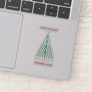 Happy Hanukkah, Merry Christmas Sticker