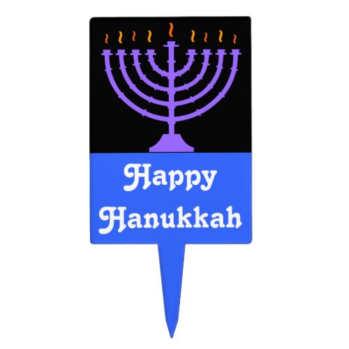 happy hanukkah Minorah cake topper