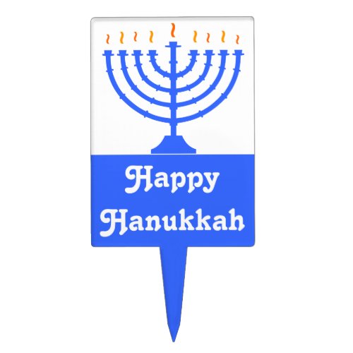 happy hanukkah Minorah cake topper