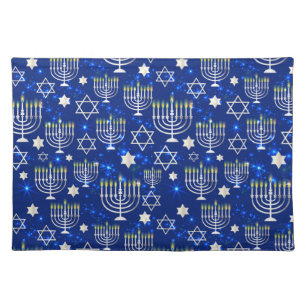Happy Hanukkah Modern Cloth Placemat
