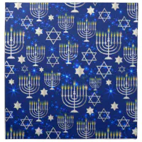 Hanukkah Jewish Holiday Cloth Napkins Dinner Table Napkins