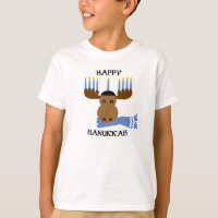 Happy Hanukkah Moose Menorah