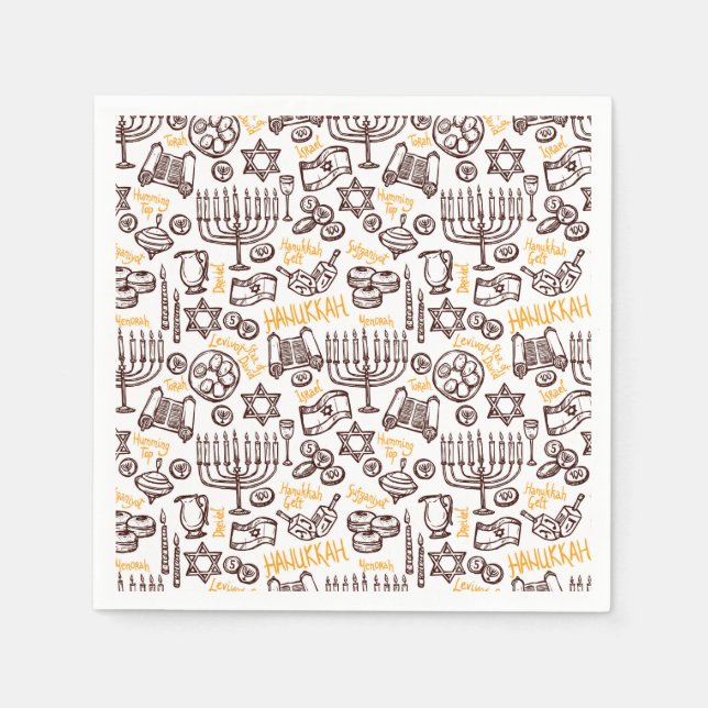 Happy Hanukkah Napkins (Front)