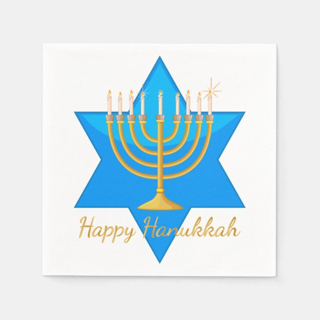 Happy Hanukkah Napkins (Front)