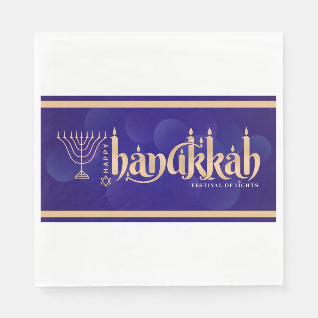 Happy Hanukkah  Napkins (Front)