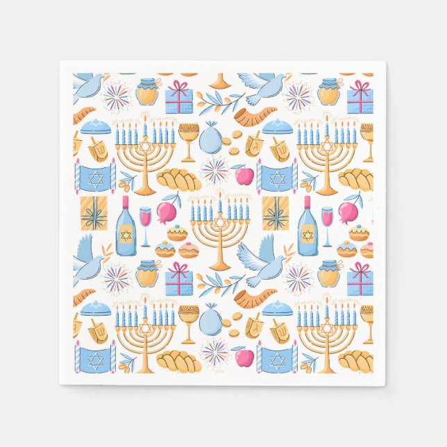 Happy Hanukkah  Napkins (Front)