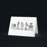 Happy Hanukkah New York City NYC Chanukah Holiday Card<br><div class="desc">Features an original pen-and-ink illustration of various New York City landmarks "dressed up" for the holiday season. Perfect for Hanukkah!

This Chanukah illustration is also available on other products. Don't see what you're looking for? Need help with customization? Contact Rebecca to have something designed just for you.</div>