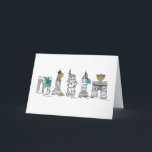 Happy Hanukkah New York City NYC Chanukah Holiday Card<br><div class="desc">Features an original pen-and-ink illustration of various New York City landmarks "dressed up" for the holiday season. Perfect for Hanukkah!

This Chanukah illustration is also available on other products. Don't see what you're looking for? Need help with customization? Contact Rebecca to have something designed just for you.</div>