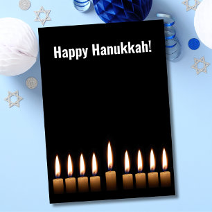 Happy Hanukkah Nine Candles Greeting Card