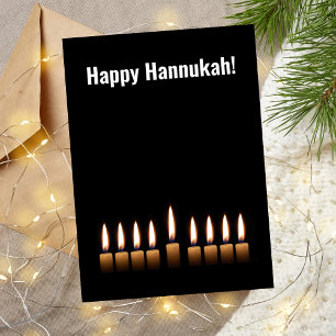 Happy Hanukkah Nine Candles Greeting Card