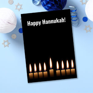 Happy Hanukkah Nine Candles Greeting Card