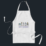 Happy Hanukkah NYC New York City Chanukah Holiday Adult Apron<br><div class="desc">Features an original pen-and-ink illustration of various New York City landmarks "dressed up" for the holiday season. Perfect for Hanukkah!

Lots of additional illustrations are also available from this shop. Don't see what you're looking for? Need help with customization? Contact Rebecca to have something designed just for you!</div>