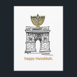 Happy Hanukkah NYC Washington Square Menorah Holiday Postcard<br><div class="desc">Postcard features an original marker illustration of a classic NYC landmark "dressed up" for the holiday season. Perfect for sending Hanukkah greetings!</div>