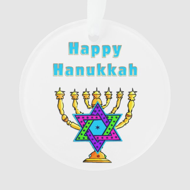 Happy Hanukkah Ornament (Front)