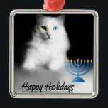 Happy Hanukkah - Ornament<br><div class="desc">Happy Holidays ornament for Hanukkah - Chanukah, featuring a photo of my baby girl, Delain.</div>