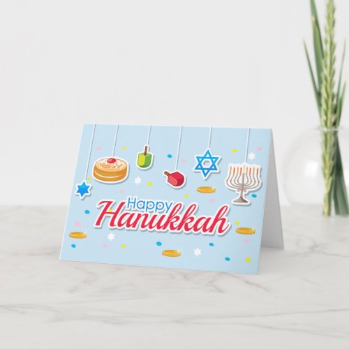 Happy Hanukkah Ornament Holiday Card