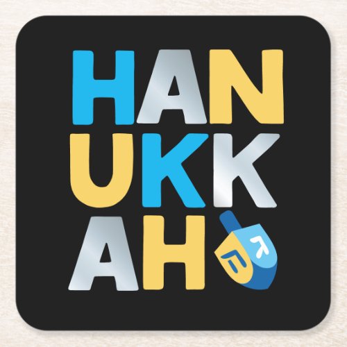 Happy Hanukkah Paper Coaster