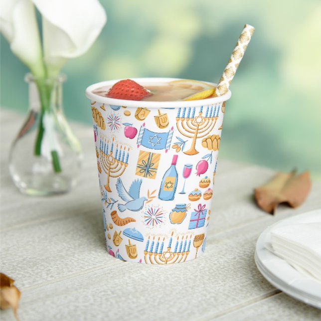 Happy Hanukkah  Paper Cups (Insitu)