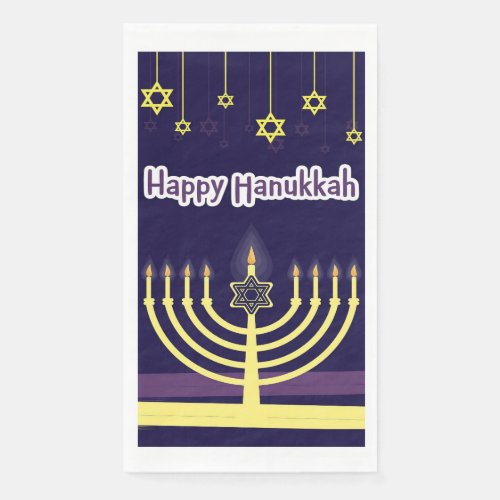 Happy Hanukkah Paper Guest Towels
