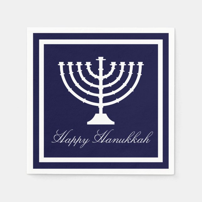 Happy Hanukkah Paper Napkins (Front)