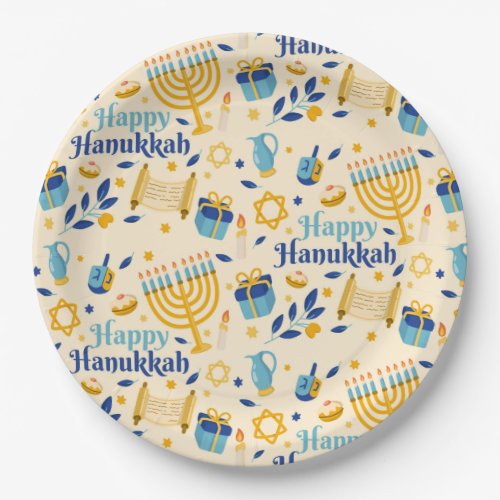 Happy Hanukkah Paper Plate