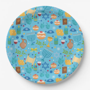 Happy Hanukkah Paper Plate