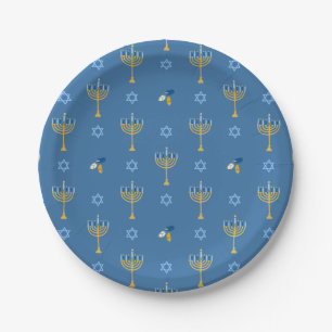 Happy Hanukkah Paper Plate