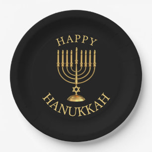Happy Hanukkah Paper Plates