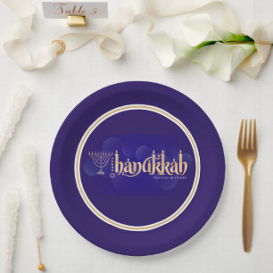 Happy Hanukkah Paper Plates
